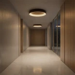 kelvo® SALEM KLV-101-0284 Φωτιστικό Οροφής LED 105W 10500lm 120° AC 220-240V IP20 Ρυθμιζόμενο Λευκό CCT με Χειριστήριο από 2700K έως 6000K Dimmable - Lumileds SMD Chip - Καφέ Ματ - Μ60 x Π60 x Υ9.5cm - 3 Χρόνια Εγγύηση