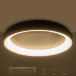 kelvo® SALEM KLV-101-0284 Φωτιστικό Οροφής LED 105W 10500lm 120° AC 220-240V IP20 Ρυθμιζόμενο Λευκό CCT με Χειριστήριο από 2700K έως 6000K Dimmable - Lumileds SMD Chip - Καφέ Ματ - Μ60 x Π60 x Υ9.5cm - 3 Χρόνια Εγγύηση