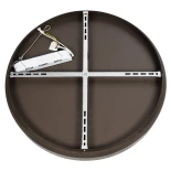 kelvo® SALEM KLV-101-0284 Φωτιστικό Οροφής LED 105W 10500lm 120° AC 220-240V IP20 Ρυθμιζόμενο Λευκό CCT με Χειριστήριο από 2700K έως 6000K Dimmable - Lumileds SMD Chip - Καφέ Ματ - Μ60 x Π60 x Υ9.5cm - 3 Χρόνια Εγγύηση