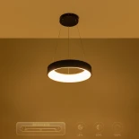 kelvo® SALEM KLV-101-0285 Κρεμαστό Φωτιστικό Οροφής LED 75W 7500lm 120° AC 220-240V IP20 Ρυθμιζόμενο Λευκό CCT με Χειριστήριο από 2700K έως 6000K Dimmable - Lumileds SMD Chip - Μαύρο Ματ - Μ45 x Π45 x Υ6cm - 3 Χρόνια Εγγύηση