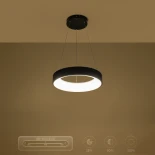 kelvo® SALEM KLV-101-0285 Κρεμαστό Φωτιστικό Οροφής LED 75W 7500lm 120° AC 220-240V IP20 Ρυθμιζόμενο Λευκό CCT με Χειριστήριο από 2700K έως 6000K Dimmable - Lumileds SMD Chip - Μαύρο Ματ - Μ45 x Π45 x Υ6cm - 3 Χρόνια Εγγύηση