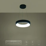 kelvo® SALEM KLV-101-0285 Κρεμαστό Φωτιστικό Οροφής LED 75W 7500lm 120° AC 220-240V IP20 Ρυθμιζόμενο Λευκό CCT με Χειριστήριο από 2700K έως 6000K Dimmable - Lumileds SMD Chip - Μαύρο Ματ - Μ45 x Π45 x Υ6cm - 3 Χρόνια Εγγύηση