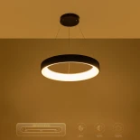 kelvo® SALEM KLV-101-0289 Κρεμαστό Φωτιστικό Οροφής LED 105W 10500lm 120° AC 220-240V IP20 Ρυθμιζόμενο Λευκό CCT με Χειριστήριο από 2700K έως 6000K Dimmable - Lumileds SMD Chip - Μαύρο Ματ - Μ60 x Π60 x Υ6cm - 3 Χρόνια Εγγύηση