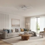 kelvo® QUADRA KLV-101-0294 Φωτιστικό Οροφής LED 100W 10000lm 120° AC 220-240V IP20 Ρυθμιζόμενο Λευκό CCT με Χειριστήριο από 2700K έως 6000K Dimmable - Lumileds SMD Chip - Λευκό Ματ - Μ85 x Π45 x Υ9cm - 3 Χρόνια Εγγύηση