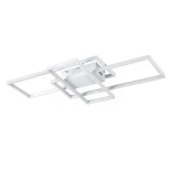 kelvo® QUADRA KLV-101-0294 Φωτιστικό Οροφής LED 100W 10000lm 120° AC 220-240V IP20 Ρυθμιζόμενο Λευκό CCT με Χειριστήριο από 2700K έως 6000K Dimmable - Lumileds SMD Chip - Λευκό Ματ - Μ85 x Π45 x Υ9cm - 3 Χρόνια Εγγύηση