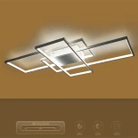 kelvo® QUADRA KLV-101-0297 Φωτιστικό Οροφής LED 120W 12000lm 120° AC 220-240V IP20 Ρυθμιζόμενο Λευκό CCT με Χειριστήριο από 2700K έως 6000K Dimmable - Lumileds SMD Chip - Λευκό Ματ - Μ105 x Π60 x Υ9cm - 3 Χρόνια Εγγύηση