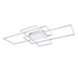 kelvo® QUADRA KLV-101-0297 Φωτιστικό Οροφής LED 120W 12000lm 120° AC 220-240V IP20 Ρυθμιζόμενο Λευκό CCT με Χειριστήριο από 2700K έως 6000K Dimmable - Lumileds SMD Chip - Λευκό Ματ - Μ105 x Π60 x Υ9cm - 3 Χρόνια Εγγύηση