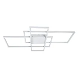 kelvo® QUADRA KLV-101-0297 Φωτιστικό Οροφής LED 120W 12000lm 120° AC 220-240V IP20 Ρυθμιζόμενο Λευκό CCT με Χειριστήριο από 2700K έως 6000K Dimmable - Lumileds SMD Chip - Λευκό Ματ - Μ105 x Π60 x Υ9cm - 3 Χρόνια Εγγύηση