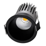 kelvo® DOT KLV-101-0308 Χωνευτό Φωτιστικό Downlight Σποτ LED 7W 910lm 38° AC 220-240V IP20 Φυσικό Λευκό 4500K - Bridgelux COB Chip & TÜV SÜD Driver - Μαύρο Ματ - Μ6 x Π6 x Υ7.8cm / Q5cm - 5 Χρόνια Εγγύηση