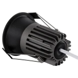 kelvo® DOT KLV-101-0308 Χωνευτό Φωτιστικό Downlight Σποτ LED 7W 910lm 38° AC 220-240V IP20 Φυσικό Λευκό 4500K - Bridgelux COB Chip & TÜV SÜD Driver - Μαύρο Ματ - Μ6 x Π6 x Υ7.8cm / Q5cm - 5 Χρόνια Εγγύηση