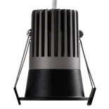 kelvo® DOT KLV-101-0308 Χωνευτό Φωτιστικό Downlight Σποτ LED 7W 910lm 38° AC 220-240V IP20 Φυσικό Λευκό 4500K - Bridgelux COB Chip & TÜV SÜD Driver - Μαύρο Ματ - Μ6 x Π6 x Υ7.8cm / Q5cm - 5 Χρόνια Εγγύηση