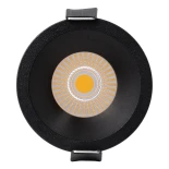 kelvo® DOT KLV-101-0308 Χωνευτό Φωτιστικό Downlight Σποτ LED 7W 910lm 38° AC 220-240V IP20 Φυσικό Λευκό 4500K - Bridgelux COB Chip & TÜV SÜD Driver - Μαύρο Ματ - Μ6 x Π6 x Υ7.8cm / Q5cm - 5 Χρόνια Εγγύηση