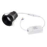 kelvo® DOT KLV-101-0308 Χωνευτό Φωτιστικό Downlight Σποτ LED 7W 910lm 38° AC 220-240V IP20 Φυσικό Λευκό 4500K - Bridgelux COB Chip & TÜV SÜD Driver - Μαύρο Ματ - Μ6 x Π6 x Υ7.8cm / Q5cm - 5 Χρόνια Εγγύηση