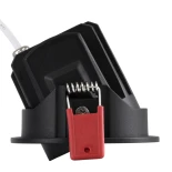 kelvo® LEO KLV-101-0311 Χωνευτό Κινούμενο Φωτιστικό Downlight Σποτ με Honeycomb Anti-Glare Reflector LED 10W 1250lm 38° AC 220-240V IP20 Θερμό Λευκό 2700K - Bridgelux COB Chip & TÜV SÜD Driver - Μαύρο Ματ - Μ8.5 x Π8.5 x Υ6.6cm / Q7.5cm - 5 Χρόνια Εγγύηση