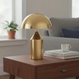 kelvo® URANUS KLV-101-0372 Επιτραπέζιο Φωτιστικό Πορτατίφ για 2 Λάμπες με Ντουί E27 AC 220-240V IP20 - Χρυσό Πλατίνα - Μ35 x Π35 x Υ54cm