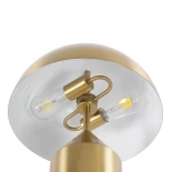 kelvo® URANUS KLV-101-0372 Επιτραπέζιο Φωτιστικό Πορτατίφ για 2 Λάμπες με Ντουί E27 AC 220-240V IP20 - Χρυσό Πλατίνα - Μ35 x Π35 x Υ54cm