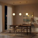 kelvo® BELLISSIMO KLV-101-0376 Κρεμαστό Φωτιστικό Οροφής για Λάμπα με Ντουί E27 AC 220-240V IP20 - Χρυσό Βούρτσας Πλατίνα & Λευκό - Μ20 x Π20 x Υ42cm