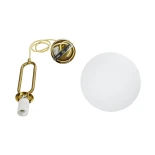 kelvo® BELLISSIMO KLV-101-0376 Κρεμαστό Φωτιστικό Οροφής για Λάμπα με Ντουί E27 AC 220-240V IP20 - Χρυσό Βούρτσας Πλατίνα & Λευκό - Μ20 x Π20 x Υ42cm