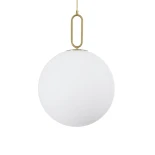 kelvo® BELLISSIMO KLV-101-0378 Κρεμαστό Φωτιστικό Οροφής για Λάμπα με Ντουί E27 AC 220-240V IP20 - Χρυσό Βούρτσας Πλατίνα & Λευκό - Μ40 x Π40 x Υ62cm