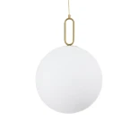 kelvo® BELLISSIMO KLV-101-0378 Κρεμαστό Φωτιστικό Οροφής για Λάμπα με Ντουί E27 AC 220-240V IP20 - Χρυσό Βούρτσας Πλατίνα & Λευκό - Μ40 x Π40 x Υ62cm