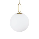 kelvo® BELLISSIMO KLV-101-0378 Κρεμαστό Φωτιστικό Οροφής για Λάμπα με Ντουί E27 AC 220-240V IP20 - Χρυσό Βούρτσας Πλατίνα & Λευκό - Μ40 x Π40 x Υ62cm