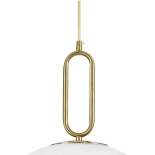 kelvo® BELLISSIMO KLV-101-0378 Κρεμαστό Φωτιστικό Οροφής για Λάμπα με Ντουί E27 AC 220-240V IP20 - Χρυσό Βούρτσας Πλατίνα & Λευκό - Μ40 x Π40 x Υ62cm
