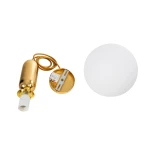 kelvo® ESTETICO KLV-101-0382 Κρεμαστό Φωτιστικό Οροφής για Λάμπα με Ντουί E27 AC 220-240V IP20 - Χρυσό Βούρτσας Πλατίνα & Λευκό - Μ20 x Π20 x Υ38cm