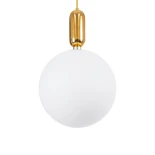 kelvo® ESTETICO KLV-101-0383 Κρεμαστό Φωτιστικό Οροφής για Λάμπα με Ντουί E27 AC 220-240V IP20 - Χρυσό Βούρτσας Πλατίνα & Λευκό - Μ30 x Π30 x Υ48cm