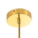 kelvo® ESTETICO KLV-101-0384 Κρεμαστό Φωτιστικό Οροφής για Λάμπα με Ντουί E27 AC 220-240V IP20 - Χρυσό Βούρτσας Πλατίνα & Λευκό - Μ40 x Π40 x Υ58cm