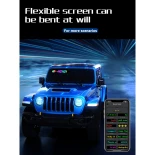 GLOBOSTAR® MATRIX GLB-106-0001 Εύκαμπτη Κυλιόμενη Ψηφιακή Επιγραφή 17.3x7cm P4 32x16 Pixel LED 10W DC 5V 2A με USB 2.0 Αδιάβροχο IP65 Πολύχρωμο RGB - Bluetooth Control μέσω iPIXEL APP - Μ17.3 x Π0.2 x Υ7cm - 2 Χρόνια Εγγύηση