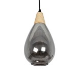 GLOBOSTAR® NOAH 999-0184 Μοντέρνο Κρεμαστό Φωτιστικό Οροφής με Ντουί 1 x E27 AC 220-240V IP20 - Γκρι & Μπεζ - Μ16 x Π16 x Υ30cm