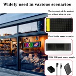 GLOBOSTAR® MATRIX GLB-106-0002 Εύκαμπτη Κυλιόμενη Ψηφιακή Επιγραφή 37.4x9.2cm P5 64x16 Pixel LED 10W DC 5V 2A με USB 2.0 Αδιάβροχο IP65 Πολύχρωμο RGB - Bluetooth Control μέσω iPIXEL APP - Μ37.4 x Π0.2 x Υ9.2cm - 2 Χρόνια Εγγύηση