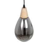 GLOBOSTAR® NOAH 999-0184 Μοντέρνο Κρεμαστό Φωτιστικό Οροφής με Ντουί 1 x E27 AC 220-240V IP20 - Γκρι & Μπεζ - Μ16 x Π16 x Υ30cm