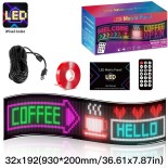 GLOBOSTAR® MATRIX GLB-106-0011 Εύκαμπτη Κυλιόμενη Ψηφιακή Επιγραφή 93x20cm P4.5 192x32 Pixel LED 20W AC 220-240V Αδιάβροχο IP65 Πολύχρωμο RGB - Bluetooth Control μέσω iPIXEL APP - Μ93 x Π0.2 x Υ20cm - 2 Χρόνια Εγγύηση