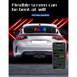 GLOBOSTAR® MATRIX GLB-106-0002 Εύκαμπτη Κυλιόμενη Ψηφιακή Επιγραφή 37.4x9.2cm P5 64x16 Pixel LED 10W DC 5V 2A με USB 2.0 Αδιάβροχο IP65 Πολύχρωμο RGB - Bluetooth Control μέσω iPIXEL APP - Μ37.4 x Π0.2 x Υ9.2cm - 2 Χρόνια Εγγύηση