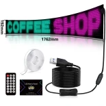 GLOBOSTAR® MATRIX GLB-106-0005 Εύκαμπτη Κυλιόμενη Ψηφιακή Επιγραφή 176.2x19.2cm P9 192x16 Pixel LED 10W DC 5V 2A με USB 2.0 Αδιάβροχο IP65 Πολύχρωμο RGB - Bluetooth Control μέσω iPIXEL APP - Μ176.2 x Π0.2 x Υ19.2cm - 2 Χρόνια Εγγύηση