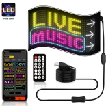 GLOBOSTAR® MATRIX GLB-106-0008 Εύκαμπτη Κυλιόμενη Ψηφιακή Επιγραφή 33x20cm P4.5 64x32 Pixel LED 10W AC 220-240V Αδιάβροχο IP65 Πολύχρωμο RGB - Bluetooth Control μέσω iPIXEL APP - Μ33 x Π0.2 x Υ20cm - 2 Χρόνια Εγγύηση