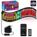 GLOBOSTAR® MATRIX GLB-106-0011 Εύκαμπτη Κυλιόμενη Ψηφιακή Επιγραφή 93x20cm P4.5 192x32 Pixel LED 20W AC 220-240V Αδιάβροχο IP65 Πολύχρωμο RGB - Bluetooth Control μέσω iPIXEL APP - Μ93 x Π0.2 x Υ20cm - 2 Χρόνια Εγγύηση