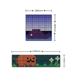 GLOBOSTAR® MATRIX GLB-106-0017 Κυλιόμενη Ψηφιακή Επιγραφή 80x80cm P24.6 64x64 Pixel LED 120W AC 220-240V IP20 Πολύχρωμο RGB - Bluetooth Control μέσω iPIXEL APP - Μ80 x Π2.4 x Υ80cm - 2 Χρόνια Εγγύηση