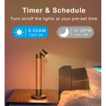 GLOBOSTAR® DESTINY GLB-106-0019 Επιτραπέζιο Φωτιστικό Πορτατίφ με RF Ασύρματο Χειριστήριο & Λειτουργία μέσω WiFi APP LED 10W 600lm 180° AC 220-240V IP20 Πολύχρωμο RGB Dimmable - Sanan SMD Chip - Μαύρο - Μ14 x Π14 x Υ40.5cm - 2 Χρόνια Εγγύηση