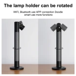 GLOBOSTAR® DESTINY GLB-106-0019 Επιτραπέζιο Φωτιστικό Πορτατίφ με RF Ασύρματο Χειριστήριο & Λειτουργία μέσω WiFi APP LED 10W 600lm 180° AC 220-240V IP20 Πολύχρωμο RGB Dimmable - Sanan SMD Chip - Μαύρο - Μ14 x Π14 x Υ40.5cm - 2 Χρόνια Εγγύηση