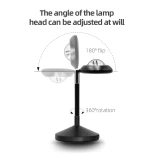 GLOBOSTAR® SUNSET GLB-106-0022 Επιτραπέζιο Φωτιστικό Πορτατίφ Προτζέκτορας Sunset με RF Ασύρματο Χειριστήριο & Λειτουργία μέσω WiFi APP LED 6W 360lm 60° AC 220-240V IP20 Πολύχρωμο RGB Dimmable - Sanan SMD Chip - Μαύρο - Μ10 x Π10 x Υ27cm - 2 Χρόνια Εγγύησ