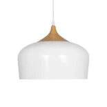 GLOBOSTAR® VILI 01260 Μοντέρνο Κρεμαστό Φωτιστικό Οροφής με Ντουί 1 x E27 AC 220-240V IP20 - Λευκό & Μπεζ - Μ35 x Π35 x Υ27cm