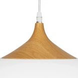 GLOBOSTAR® VILI 01260 Μοντέρνο Κρεμαστό Φωτιστικό Οροφής με Ντουί 1 x E27 AC 220-240V IP20 - Λευκό & Μπεζ - Μ35 x Π35 x Υ27cm