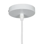 GLOBOSTAR® VILI 01260 Μοντέρνο Κρεμαστό Φωτιστικό Οροφής με Ντουί 1 x E27 AC 220-240V IP20 - Λευκό & Μπεζ - Μ35 x Π35 x Υ27cm
