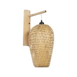 GLOBOSTAR® SELVA 01977 Boho Φωτιστικό Τοίχου - Απλίκα με Ντουί 1 x E27 AC 220-240V IP20 - Μπεζ - Μ24 x Π32 x Υ56cm