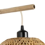 GLOBOSTAR® SELVA 01977 Boho Φωτιστικό Τοίχου - Απλίκα με Ντουί 1 x E27 AC 220-240V IP20 - Μπεζ - Μ24 x Π32 x Υ56cm