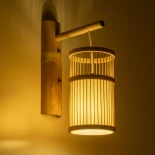 GLOBOSTAR® NOMAD 01978 Boho Φωτιστικό Τοίχου - Απλίκα με Ντουί 1 x E27 AC 220-240V IP20 - Μπεζ - Μ16 x Π26.5 x Υ47cm