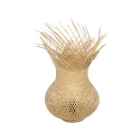 GLOBOSTAR® FARAH 01980 Boho Επιτραπέζιο Φωτιστικό Πορτατίφ με Ντουί 1 x E27 AC 220-240V IP20 - Μπεζ - Μ30 x Π30 x Υ45cm