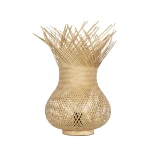 GLOBOSTAR® FARAH 01980 Boho Επιτραπέζιο Φωτιστικό Πορτατίφ με Ντουί 1 x E27 AC 220-240V IP20 - Μπεζ - Μ30 x Π30 x Υ45cm